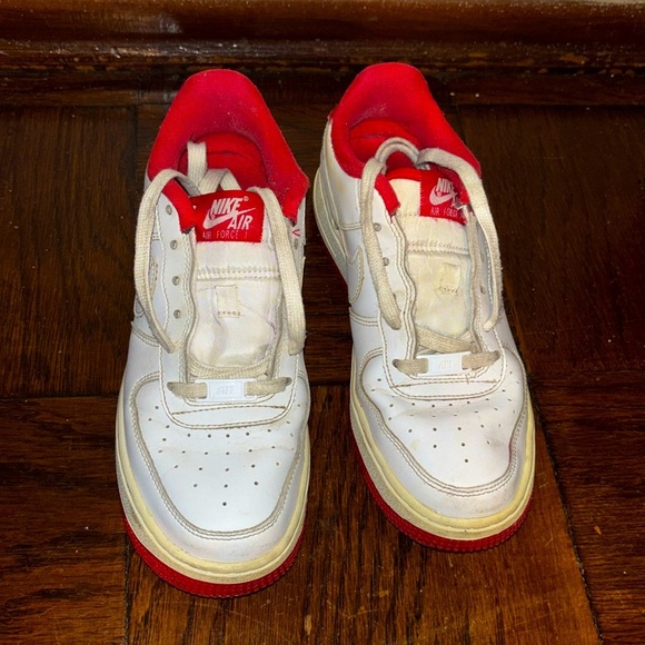 Nike Air Force 1's,  Red and White - Picture 1 of 9